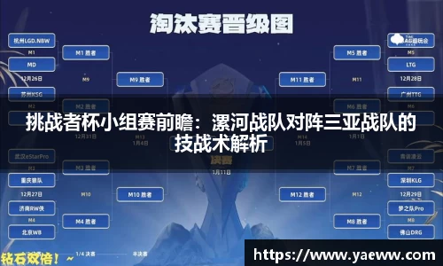 挑战者杯小组赛前瞻：漯河战队对阵三亚战队的技战术解析